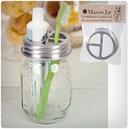 Mason Jar Toothbrush Holder Lid