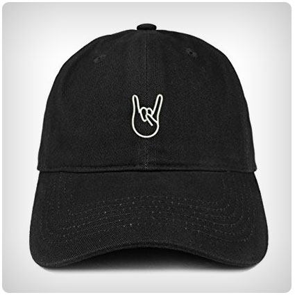 Rock On Embroidered Cotton Baseball Cap