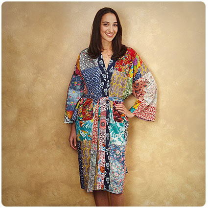 Upcycled Cotton Sari Robe
