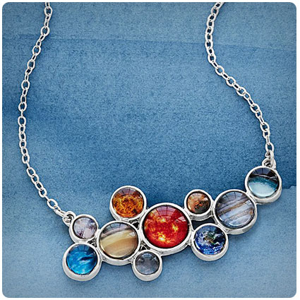 Solar System Bubble Bib Necklace