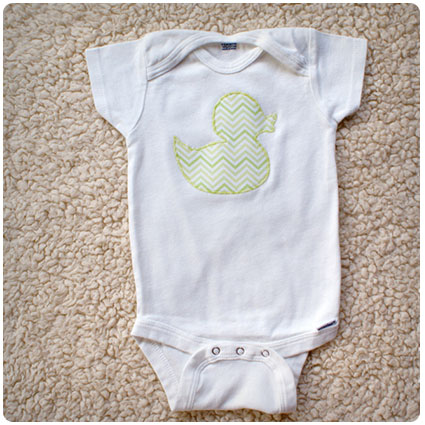 Fabric Applique Onesie Tutorial