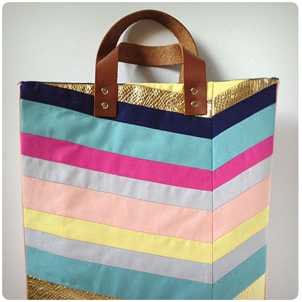 Art-inspired Chevron Tote Bag Tutorial