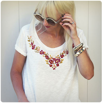 Floral Embroidered Top Diy