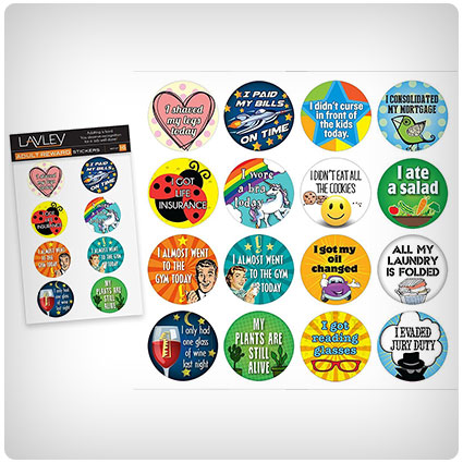 16 Adult Achievement Stickers