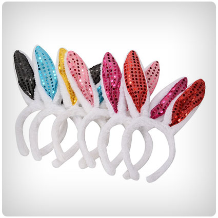 Bendable Sequins Bunny Ears Headbands