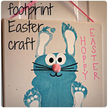 Diy Baby's First Easter Footprint Craft