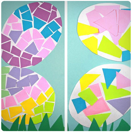 Diy Paper Mosaic Easter Egg Craft