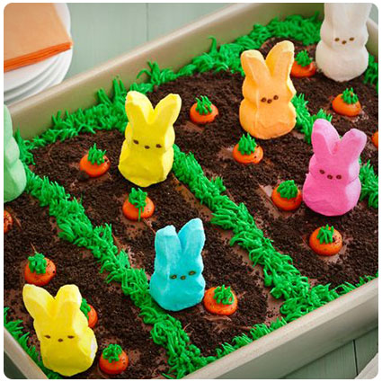 Diy Peeps Easter Garden Cake