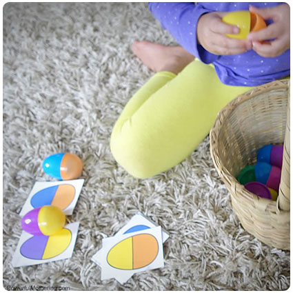 Diy Plastic Eggs Color Sorting Activity