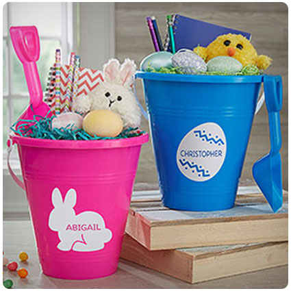 Easter Characters Personalized Plastic Beach Pail & Shovel