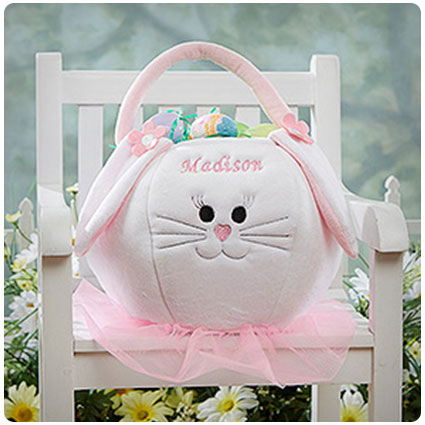 Embroidered Easter Bunny Basket