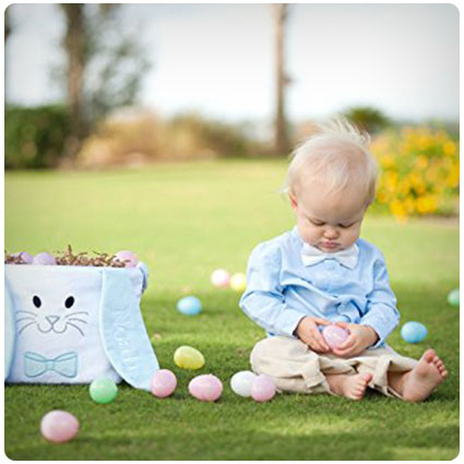 Hippity Hop Floppy Ear Easter Bunny Basket Bucket Bag