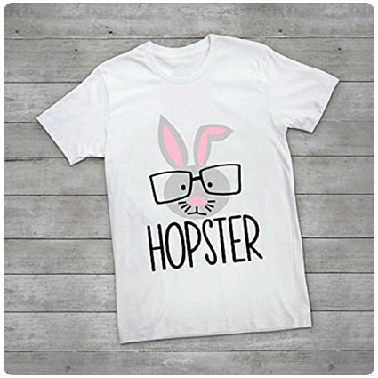 Hipster Easter Bunny Unisex Child Shirt