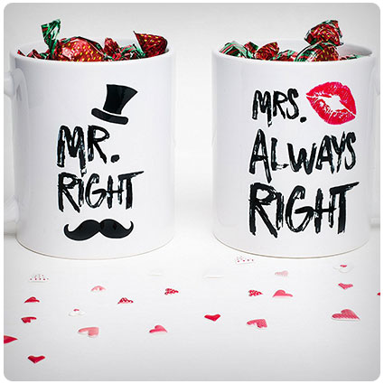 Mr. Right and Mrs. Always Right Coffee Mug Set