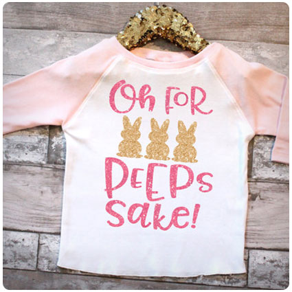 Oh For Peeps Sake! Easter Bunny Raglan Shirt