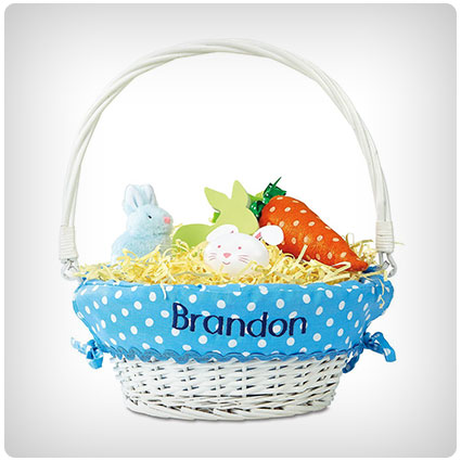 Personalized Blue Easter Basket