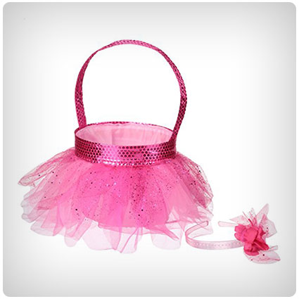 Pink Tutu Easter Basket with Matching Headband