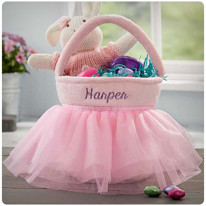 Pink Tutu Personalized Easter Basket 