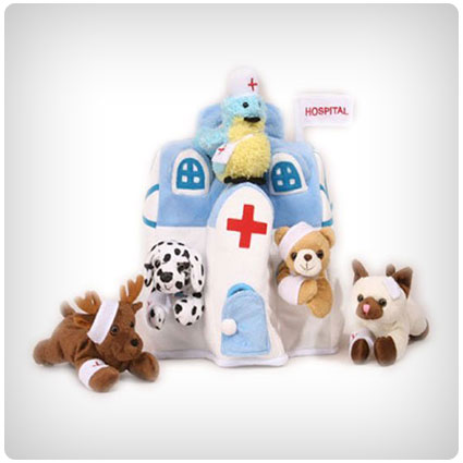 Plush Animal Hospital House with Animals