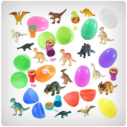 Prefilled Easter Eggs With Dinosaur Toys