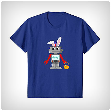 Robot Easter Bunny Funny T-shirt