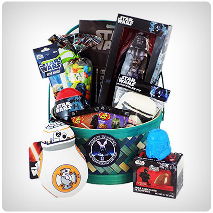 Star Wars Easter Gift Basket with a Darth Vader Bunny