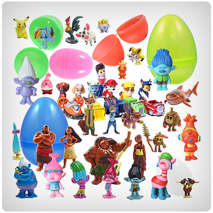 Toy Filled Easter Eggs With Assorted Figurines