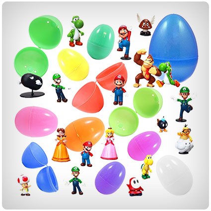 Toy Filled Easter Eggs With Mario Figures