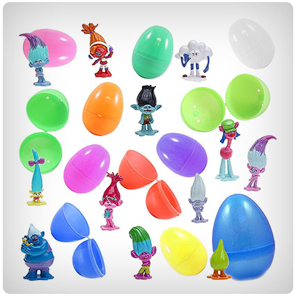 Toy Filled Easter Eggs With Trolls Figurines