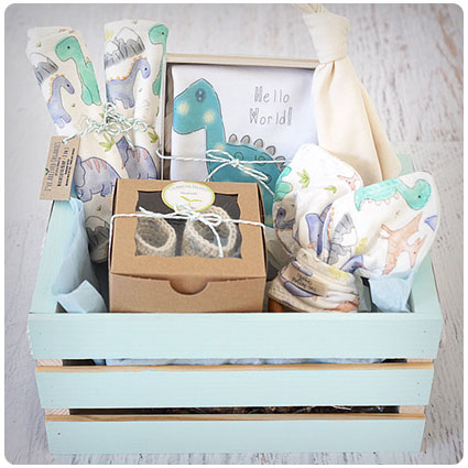 Baby Boy Dinosaur Gift Basket