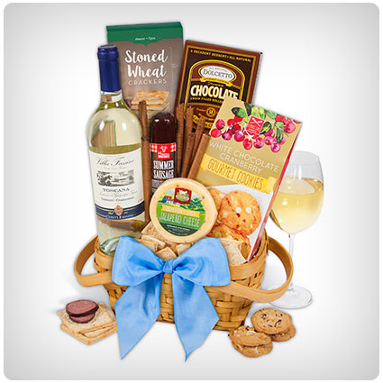 Classic White Wine Gift Basket