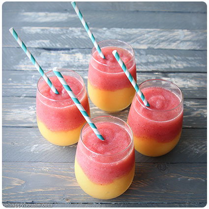 Diy Strawberry Peach White Wine Slushies