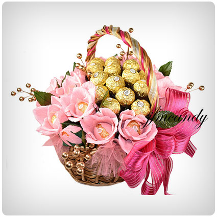 Ferrero Rocher Chocolate Flower Basket