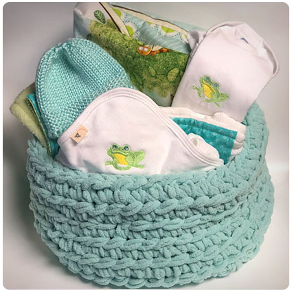 Frog Baby Gift Basket