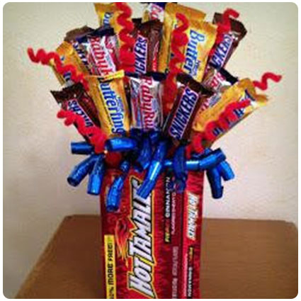 Hot Tamales And Candy Bar Gift Basket