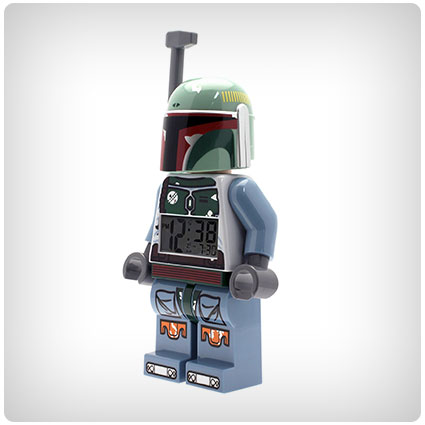 LEGO Star Wars Boba Fett Kids Minifigure Light Up Alarm Clock