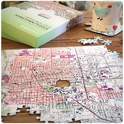 Personalized My Hometown Map Jigsaw Puzzle