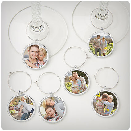 Personalized Photo Wine Charm Set