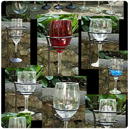 Picnic Style-stemless Wine Glass Holder