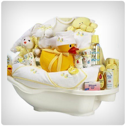 Rub-a-Dub Tub New Baby Bath Time Gift Basket