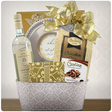 Someone Special White Wine Gift Basket