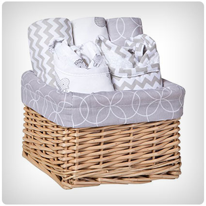 Trend Lab Bib & Burp Feeding Basket Gift Set