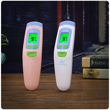 Amplim Infrared Forehead Thermometer and Case