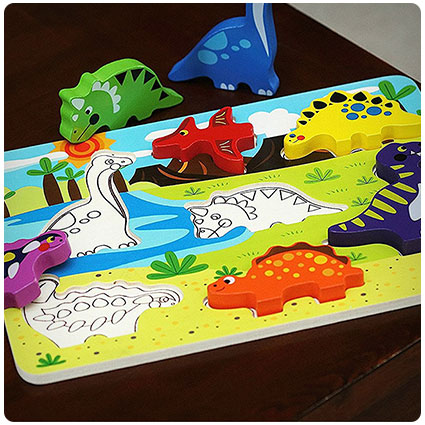 Cute Dinosaur Chunky Wooden Puzzle