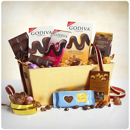 Exquisite Arrangements Godiva Chocolate Gift Basket