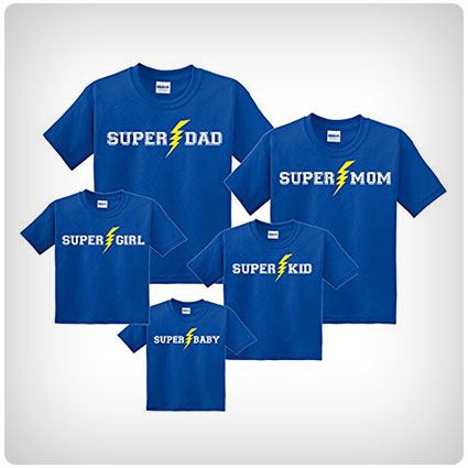 Super Kid, Mom, or Dad Family Tees