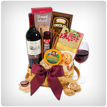 Wine and Cheese Gift Basket