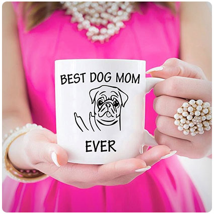 Best Dog Mom Ever with Middle Finger Cup