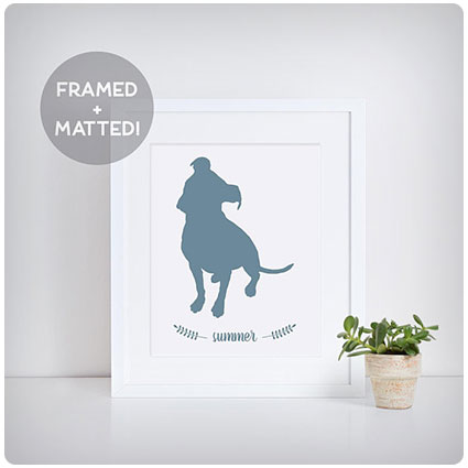 Custom Framed Pet Silhouette