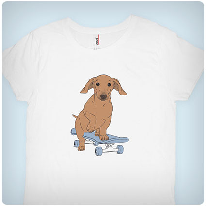 Dachshund On A Skateboard T-shirt